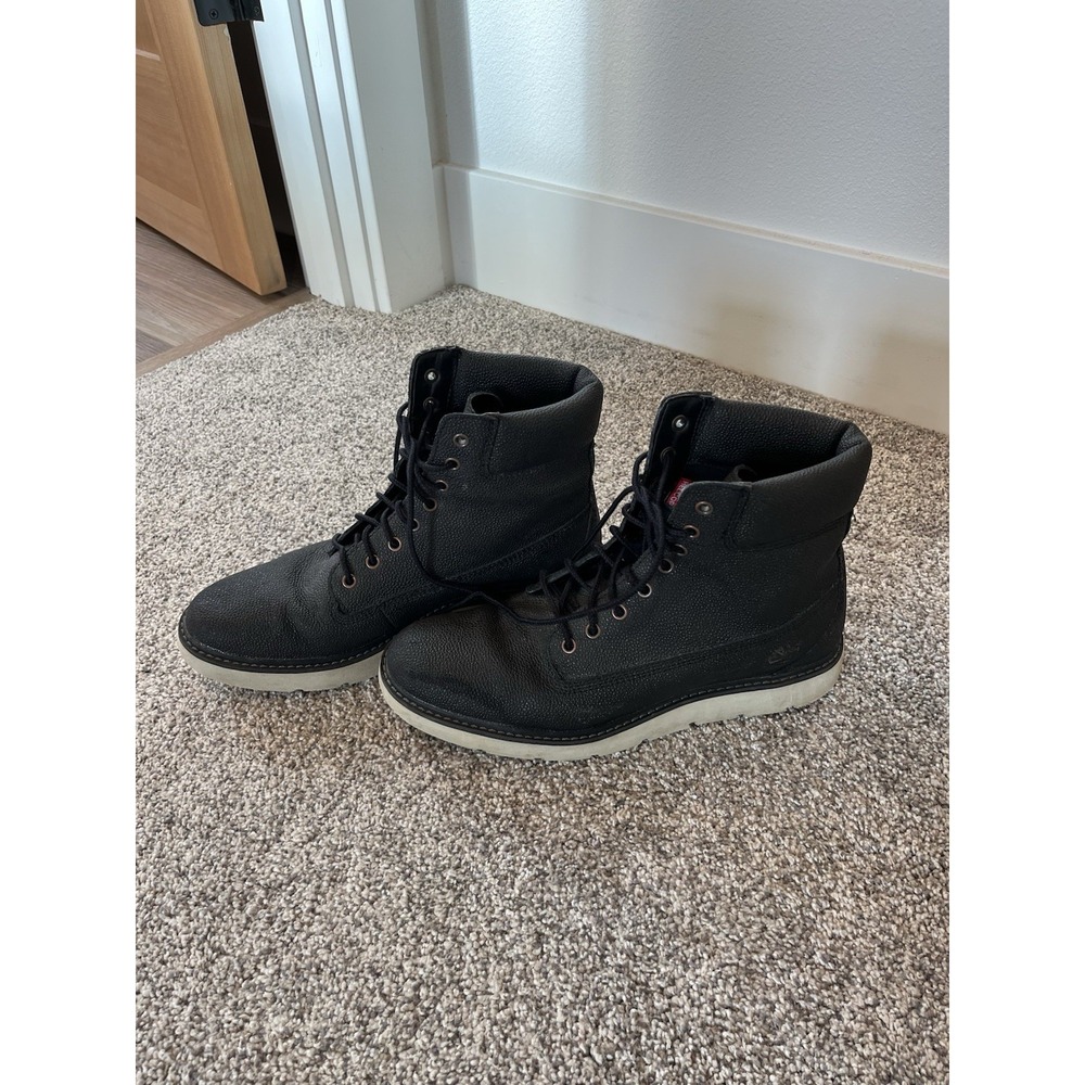 Timberland Womens Black Boots US 9 Alligator Textured Comfort Streetwear Work